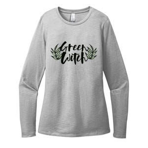 Green Witch Nature Lovers Earth Day Cool Gift Womens CVC Long Sleeve Shirt