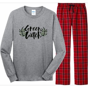 Green Witch Nature Lovers Earth Day Cool Gift Long Sleeve Pajama Set