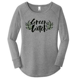 Green Witch Nature Lovers Earth Day Cool Gift Women's Perfect Tri Tunic Long Sleeve Shirt