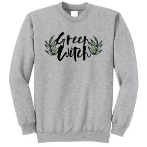 Green Witch Nature Lovers Earth Day Cool Gift Tall Sweatshirt