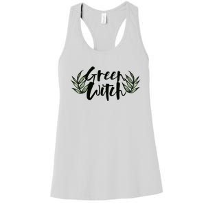 Green Witch Nature Lovers Earth Day Cool Gift Women's Racerback Tank