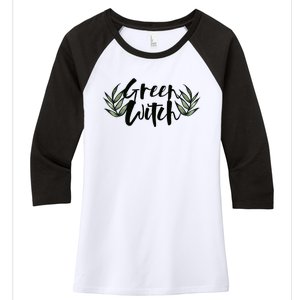 Green Witch Nature Lovers Earth Day Cool Gift Women's Tri-Blend 3/4-Sleeve Raglan Shirt