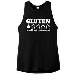 Gluten Would Not Recomd Celiac Disease Awareness Gluten Gift Ladies PosiCharge Tri-Blend Wicking Tank