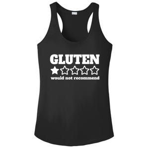 Gluten Would Not Recomd Celiac Disease Awareness Gluten Gift Ladies PosiCharge Competitor Racerback Tank