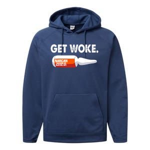 Get Woke Narcan Drug Performance Fleece Hoodie