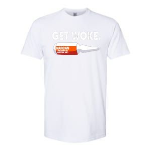 Get Woke Narcan Drug Softstyle CVC T-Shirt