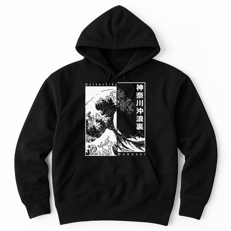 Great Wave Off Kanagawa Japanese Aesthetic Hokusai Hoodie