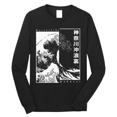 Great Wave Off Kanagawa Japanese Aesthetic Hokusai Long Sleeve Shirt