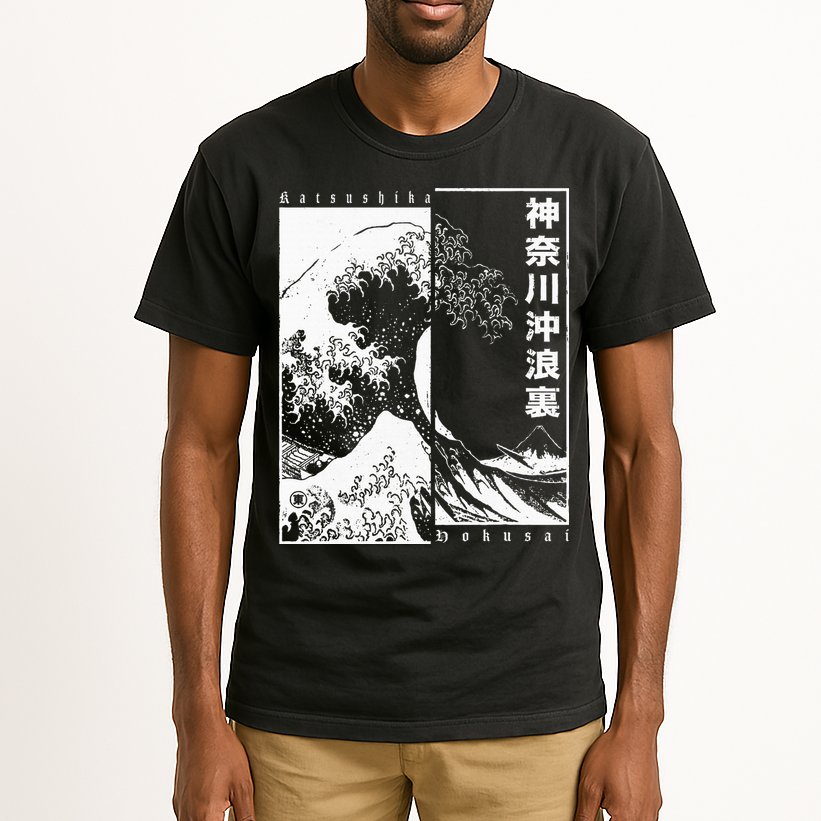 Great Wave Off Kanagawa Japanese Aesthetic Hokusai Tall T-Shirt