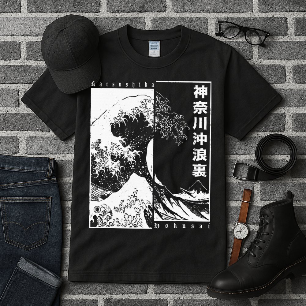 Great Wave Off Kanagawa Japanese Aesthetic Hokusai Tall T-Shirt