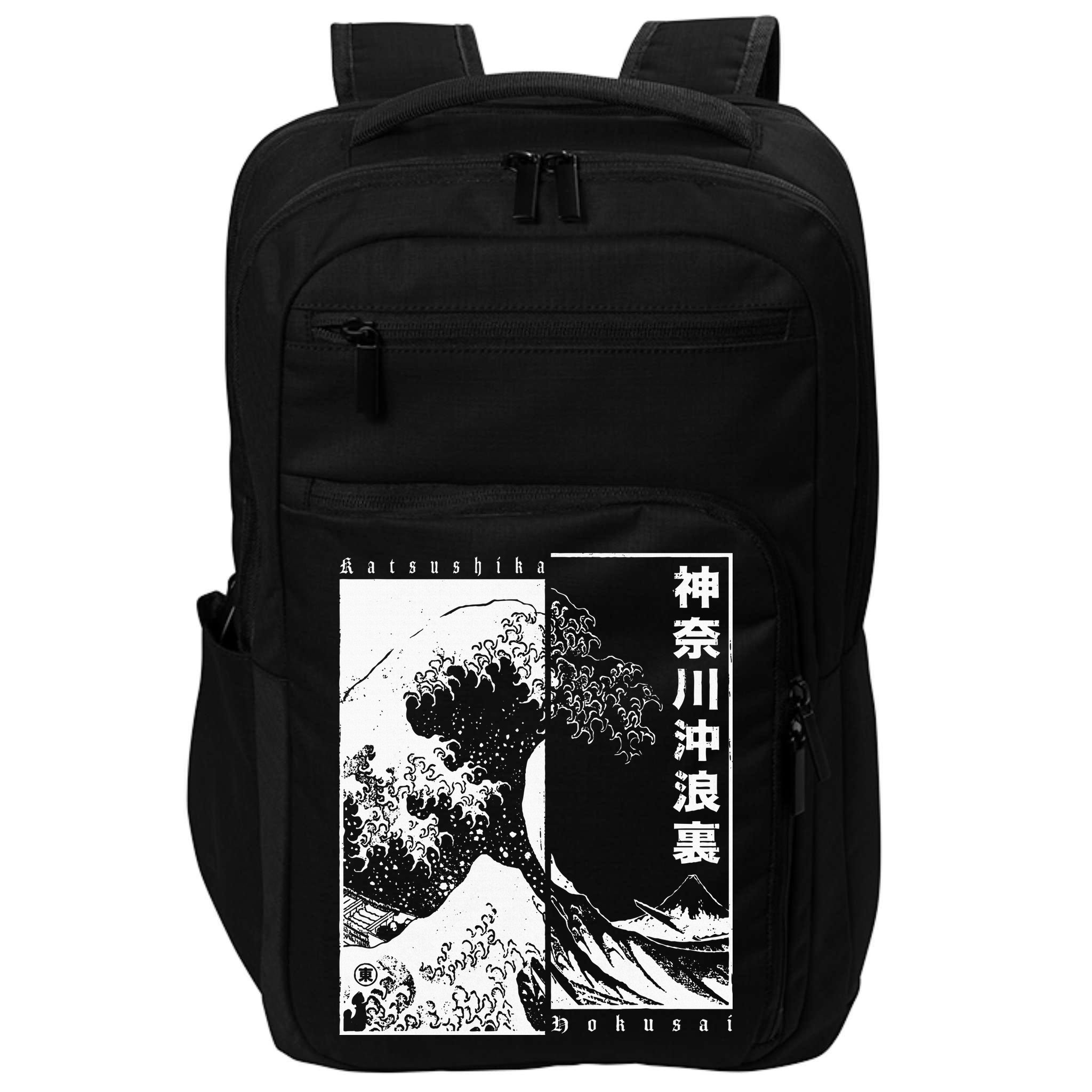 Great Wave Off Kanagawa Japanese Aesthetic Hokusai Impact Tech Backpack