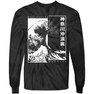 Great Wave Off Kanagawa Japanese Aesthetic Hokusai Tie-Dye Long Sleeve Shirt