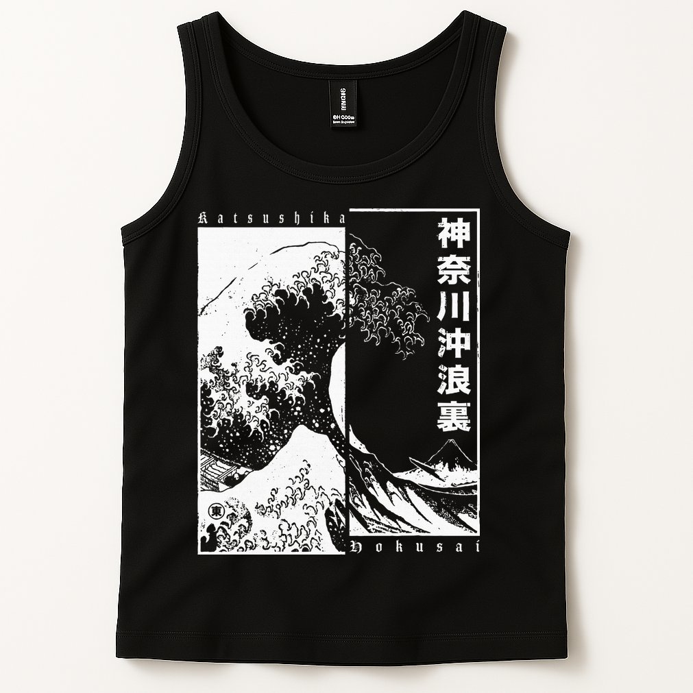 Great Wave Off Kanagawa Japanese Aesthetic Hokusai Tank Top