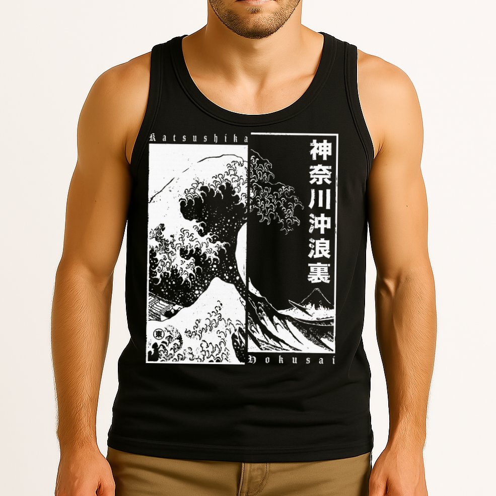 Great Wave Off Kanagawa Japanese Aesthetic Hokusai Tank Top