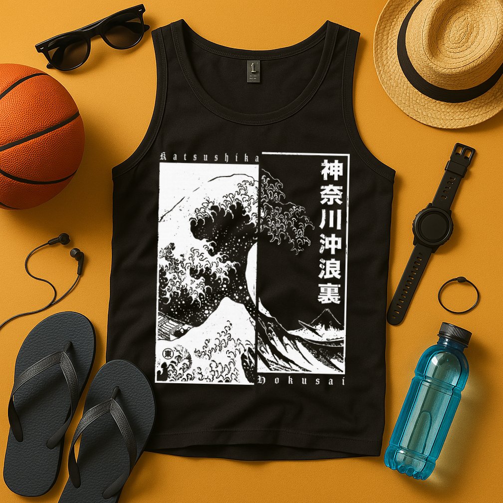 Great Wave Off Kanagawa Japanese Aesthetic Hokusai Tank Top