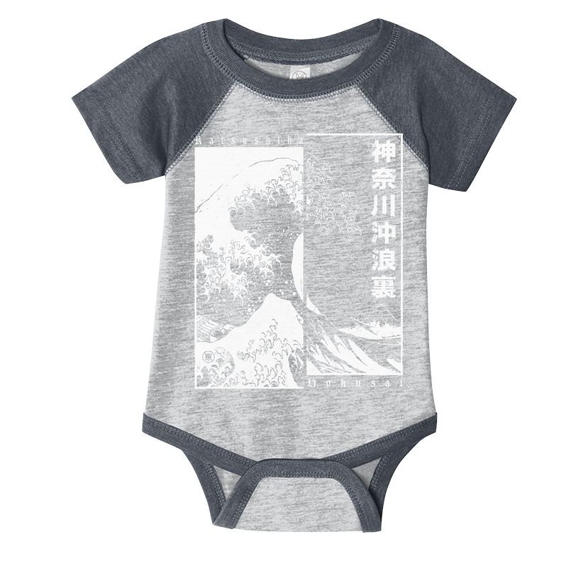 Great Wave Off Kanagawa Japanese Aesthetic Hokusai Infant Baby Jersey Bodysuit