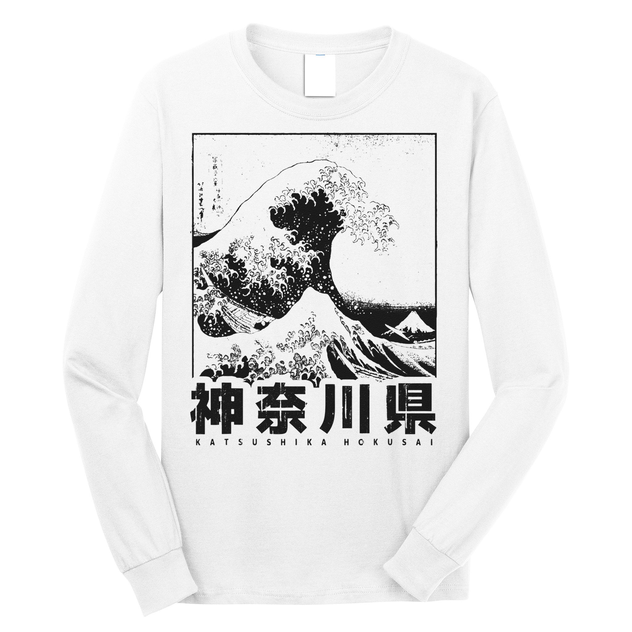 Great Wave Off Kanagawa Japan Aesthetic Japanese Art Long Sleeve Shirt