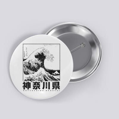 Great Wave Off Kanagawa Japan Aesthetic Japanese Art Button