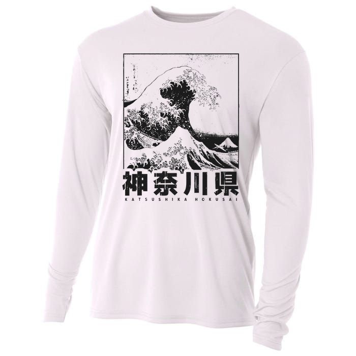 Great Wave Off Kanagawa Japan Aesthetic Japanese Art Cooling Performance Long Sleeve Crew