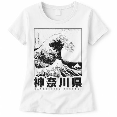 Great Wave Off Kanagawa Japan Aesthetic Japanese Art Womens T-Shirt