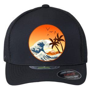 Great Wave Off Kanagawa Flexfit Unipanel Trucker Cap