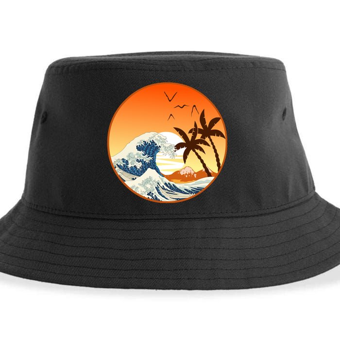 Great Wave Off Kanagawa Sustainable Bucket Hat