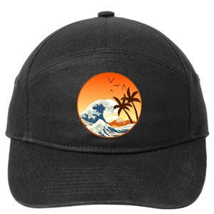 Great Wave Off Kanagawa 7-Panel Snapback Hat