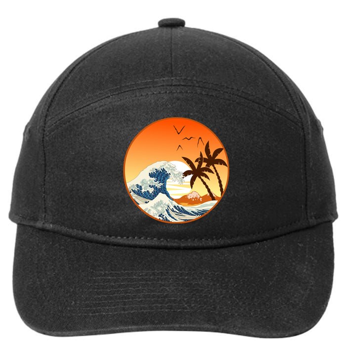 Great Wave Off Kanagawa 7-Panel Snapback Hat