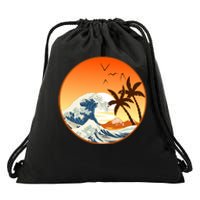 Great Wave Off Kanagawa Drawstring Bag