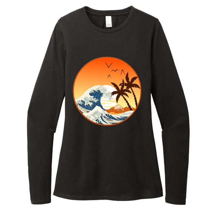 Great Wave Off Kanagawa Womens CVC Long Sleeve Shirt