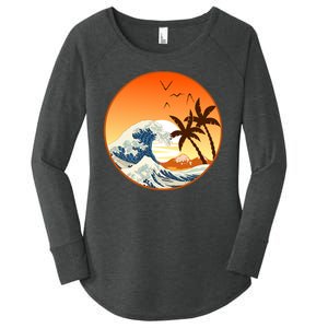 Great Wave Off Kanagawa Women's Perfect Tri Tunic Long Sleeve Shirt