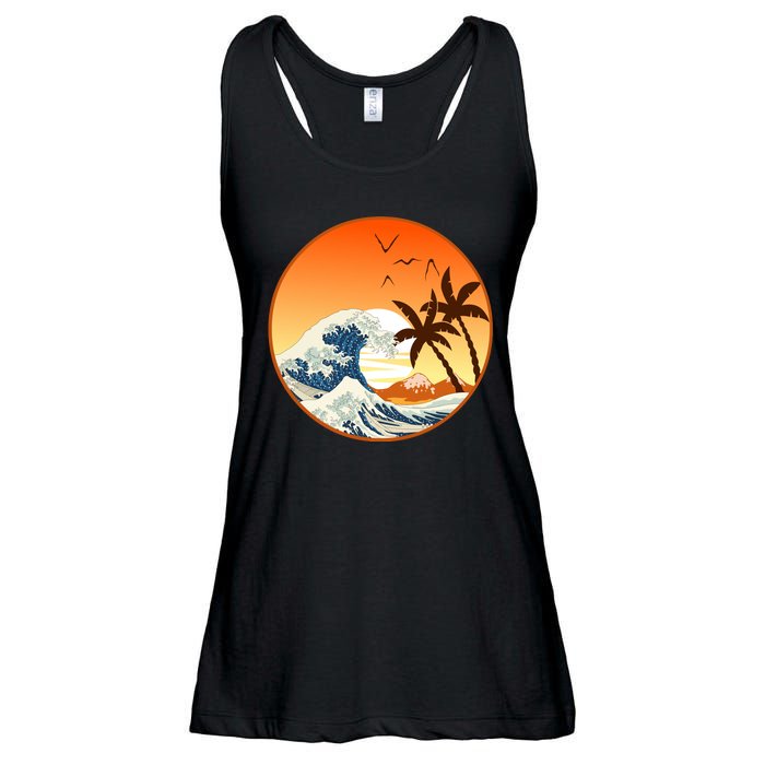 Great Wave Off Kanagawa Ladies Essential Flowy Tank