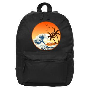 Great Wave Off Kanagawa 16 in Basic Backpack