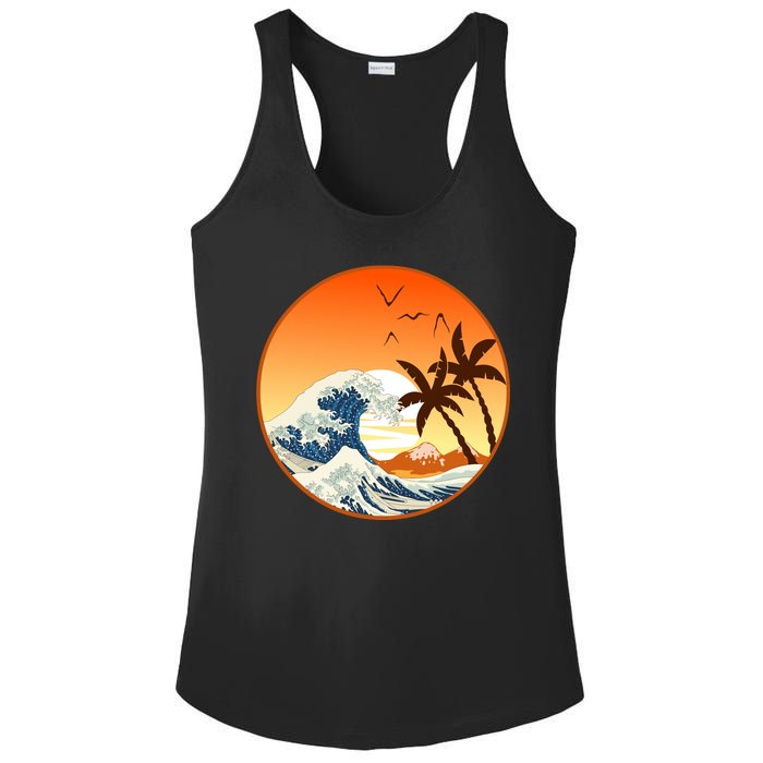 Great Wave Off Kanagawa Ladies PosiCharge Competitor Racerback Tank