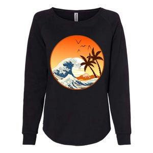 Great Wave Off Kanagawa Womens California Wash Sweatshirt