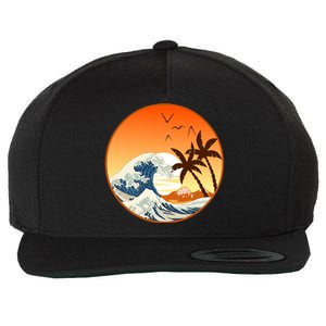 Great Wave Off Kanagawa Wool Snapback Cap