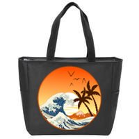 Great Wave Off Kanagawa Zip Tote Bag