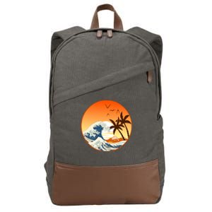 Great Wave Off Kanagawa Cotton Canvas Backpack