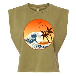 Great Wave Off Kanagawa Garment-Dyed Women's Muscle Tee