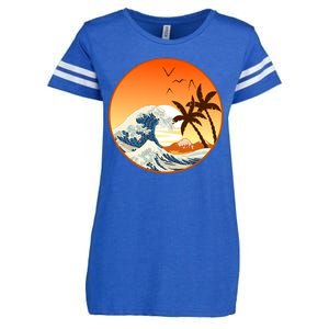 Great Wave Off Kanagawa Enza Ladies Jersey Football T-Shirt