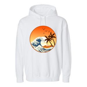 Great Wave Off Kanagawa Garment-Dyed Fleece Hoodie