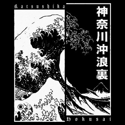 Great Wave Off Kanagawa Japanese Aesthetic Hokusai T-Shirt