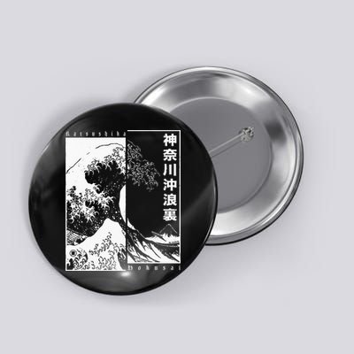 Great Wave Off Kanagawa Japanese Aesthetic Hokusai Button