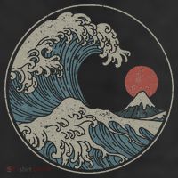 Great Wave Off Kanagawa Japanese Art Aesthetic Tsunami Cool Comfort Performance Bucket Hat