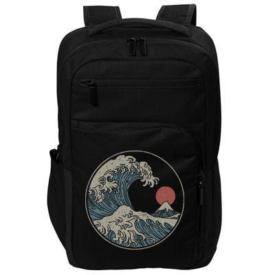 Great Wave Off Kanagawa Japanese Art Aesthetic Tsunami Impact Tech Backpack