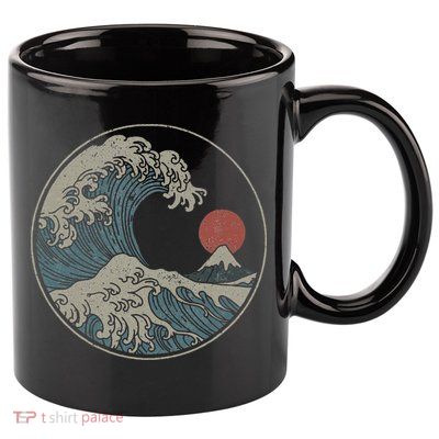 Great Wave Off Kanagawa Japanese Art Aesthetic Tsunami 11oz C Handle Ceramic Mug
