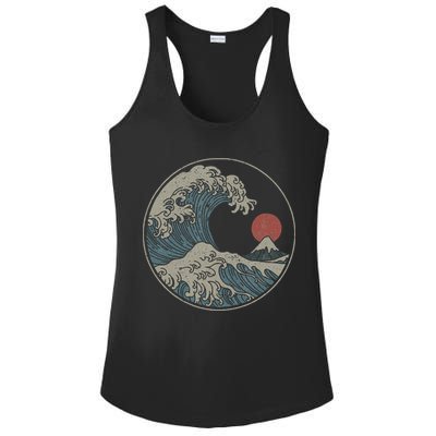 Great Wave Off Kanagawa Japanese Art Aesthetic Tsunami Ladies PosiCharge Competitor Racerback Tank