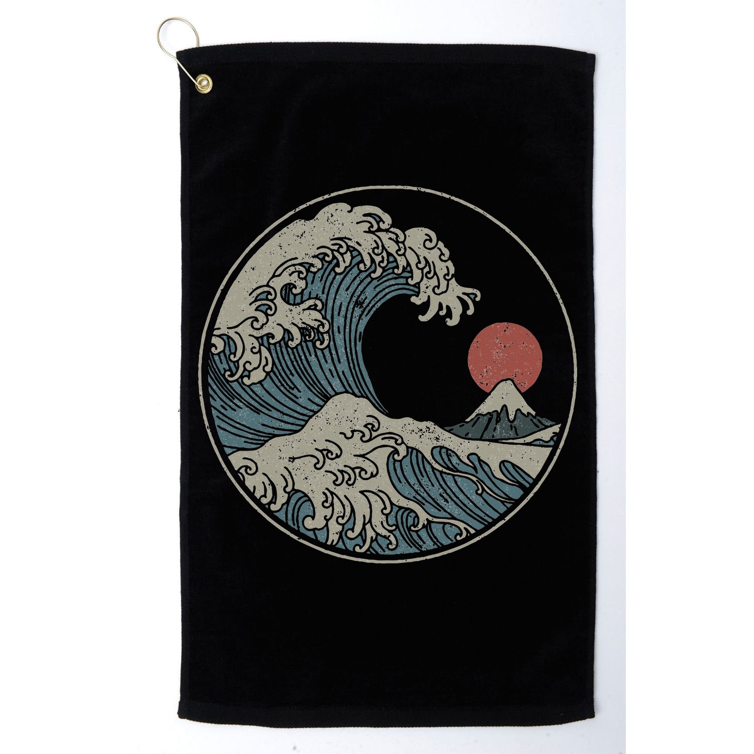 Great Wave Off Kanagawa Japanese Art Aesthetic Tsunami Golf Towel