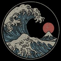 Great Wave Off Kanagawa Japanese Art Aesthetic Tsunami Zip Tote Bag