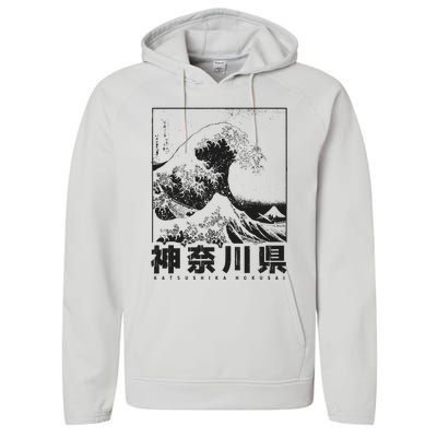 Great Wave Off Kanagawa Japan Aesthetic Japanese Art Performance Fleece Hoodie